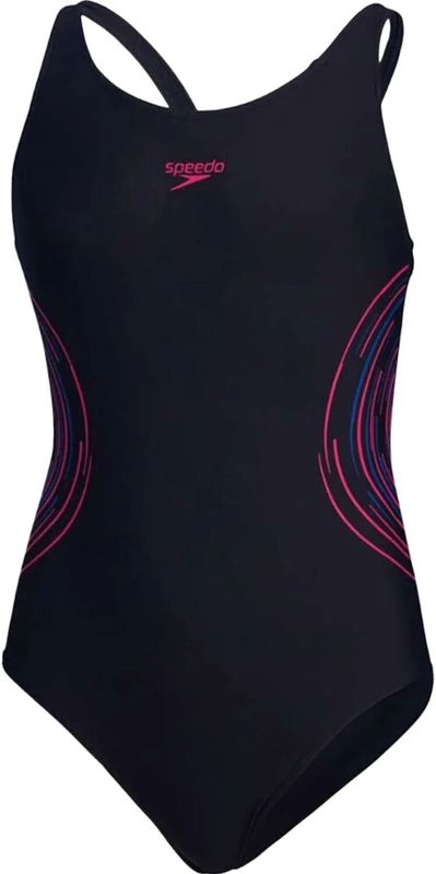 Speedo Eco Muscleback Kinder Badpak Dames - Badpakken - Kleur Blauw-multicolour - Maat 128
