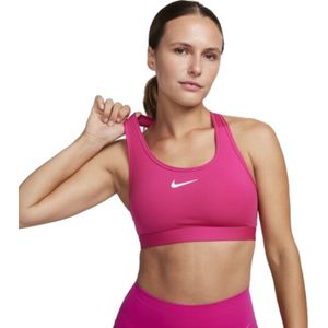 Nike Swoosh Medium Support Dames Sport-bh Dames - Sport-bra-s - Kleur Rood - Maat Xs