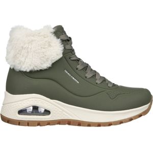 Skechers - Uno Rugged - Sneakers - Olijfgroen - Synthetisch - Vetersluiting