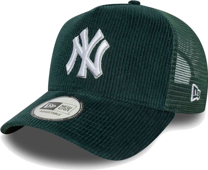 New Era New York Yankees Cord Trucker Cap Heren - Caps - Kleur Grijs - Maat 1size