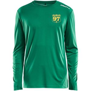 V97 Atletiek Logo Lange Mouw Shirt Heren - Shirts - Kleur Groen - Maat M