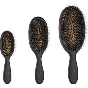 MOHI - Premium Black Gold Brush Set - Haarborstels - Zwart-Goud - Inclusief Reinigingsborstel