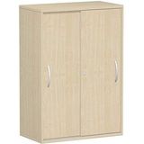 geramöbel Schiebetürenschrank Flex, S-383502-AA ahorn 2 Fachböden 80,0 x 42,5 x 118,2 cm
