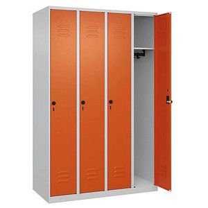 CP Spind Classic Plus reinorange, lichtgrau 080000-40 S10000, 4 Schließfächer 120,0 x 50,0 x 185,0 cm