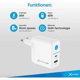 XLAYER Power Saver 65W Ladeadapter weiß, 65 Watt