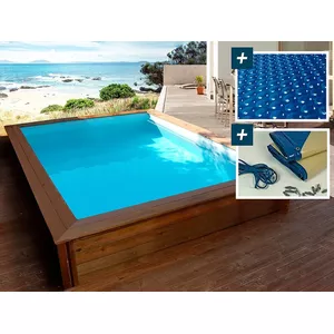 KESSER® Pool Solar folie 400 µm | Solarzeil rechthoekig 600x400cm zwembadafdekking | solarafdekzeil flexibel op maat snijdbaar | zwembadzeil voor waterverwarming | zonneafdekking met schaar, ponstang