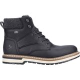 Rieker - Veterlaarzen - Zwart/grijs - Rieker-Tex - Vetersluiting