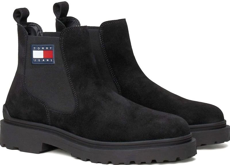 Tommy Jeans - EM0EM01468 BDS - Enkellaarsjes - Zwart - Suède