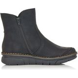 Rieker - Casual Enkellaarsjes - Zwart - Leer