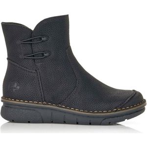 Rieker - Casual Enkellaarsjes - Zwart - Leer
