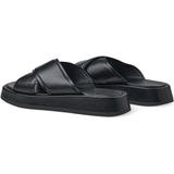 Tamaris - Gezondheidsslippers - Zwart - Leer