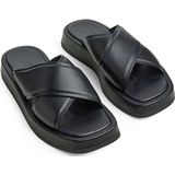 Tamaris - Gezondheidsslippers - Zwart - Leer