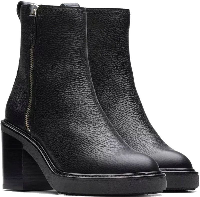 Clarks - Cassiano Zip - Nette Schoenen - Zwart - Hair-on Leer