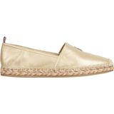 Tommy Hilfiger - Platte Espadrille - Goud - Leer - Slip-on Ontwerp