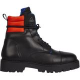 Tommy Jeans - Enkellaarsjes - Zwart - Leer