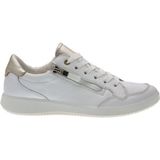 Ara - Roma - Sneakers - Wit/Platinakleur - Comfortabele Breedte - Vetersluiting