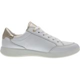 Ara - Roma - Sneakers - Wit/Platinakleur - Comfortabele Breedte - Vetersluiting