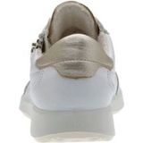 Ara - Roma - Sneakers - Wit/Platinakleur - Comfortabele Breedte - Vetersluiting