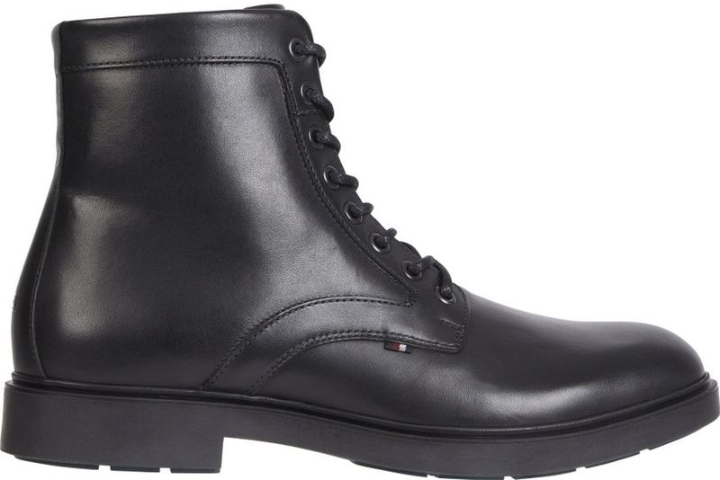 Tommy Hilfiger - Veterlaarzen - Zwart - Leer