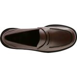 Loafers - Effen - Leer - Blokhak - Ronde Neus