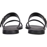 Calvin Klein - Leren Slippers - Zwart - Leer