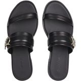 Calvin Klein - Leren Slippers - Zwart - Leer