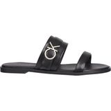 Calvin Klein - Leren Slippers - Zwart - Leer