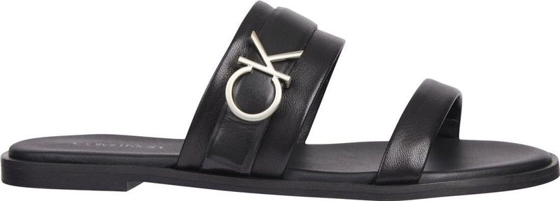 Calvin Klein - Leren Slippers - Zwart - Leer