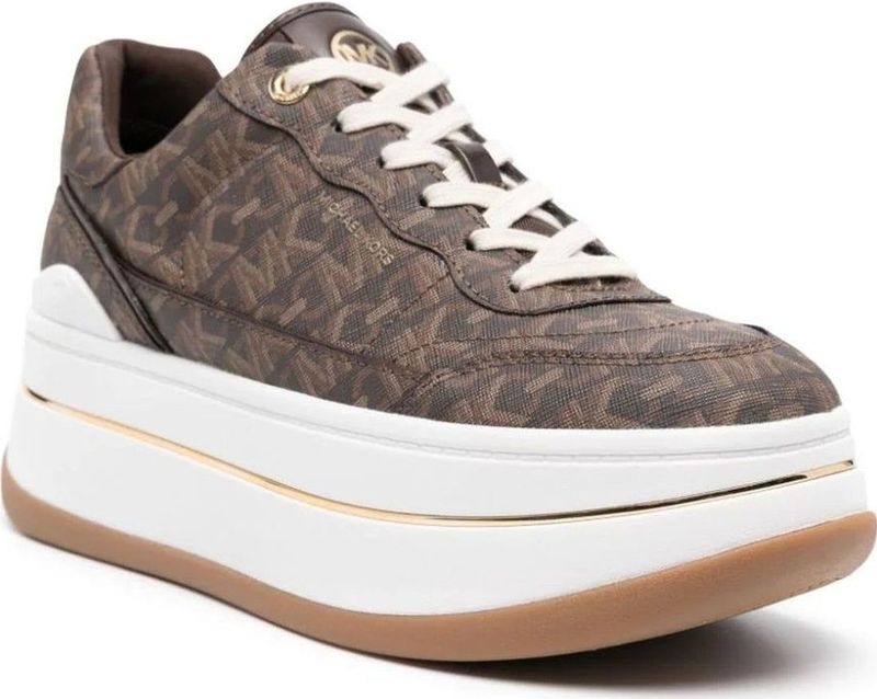 Michael Kors - Hayes Platform Sneakers - Bruin - Monogram Canvas