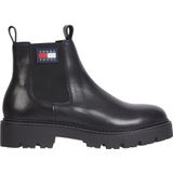 Tommy Jeans - Heritage Branding - Chelsea Boots - Zwart - Leer