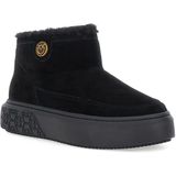 Pinko - Yoko 22 - Kuitlaarzen - Zwart - Suède met Faux-Fur Voering