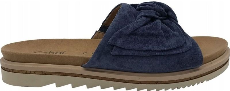 Gabor - Casual Open Slippers - Blauw - Suède