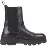Tommy Hilfiger - Chunky Chelsea Booties - Schoenen - Zwart - Leer