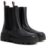 Tommy Hilfiger - Chunky Chelsea Booties - Schoenen - Zwart - Leer