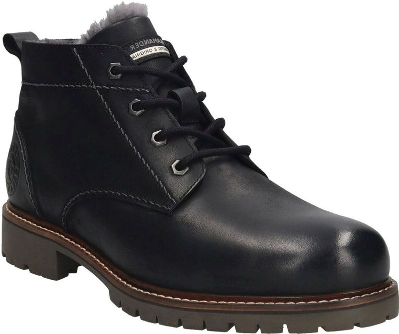 Salamander - Enkellaarsjes - Zwart - Nubuck - Dierenhaar