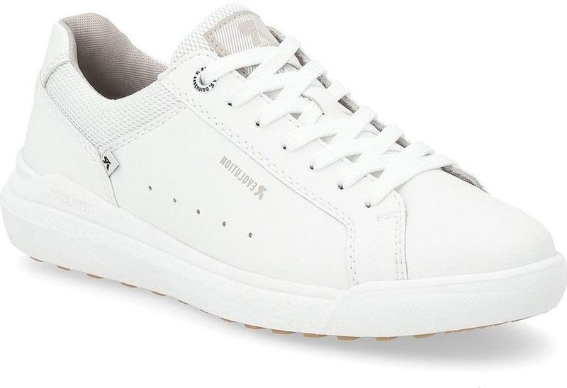 Sneakers - Effen - Leer en Imitatieleer - Flexibele Zool - Ronde Neus