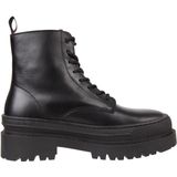 Tommy Jeans - Heren - Schoenen - Zwart - Leer