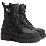 Tommy Jeans - Heren - Schoenen - Zwart - Leer