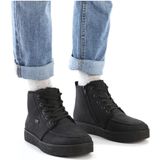 Rieker - Casual Enkelhoge Laarzen - Zwart - Leer - Vetersluiting