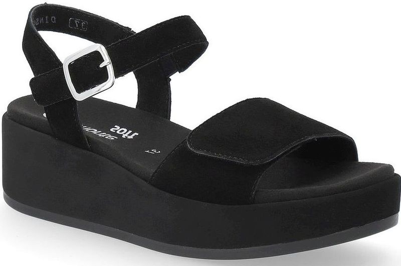 Remonte - Dames Sandalen - Zwart - Suède