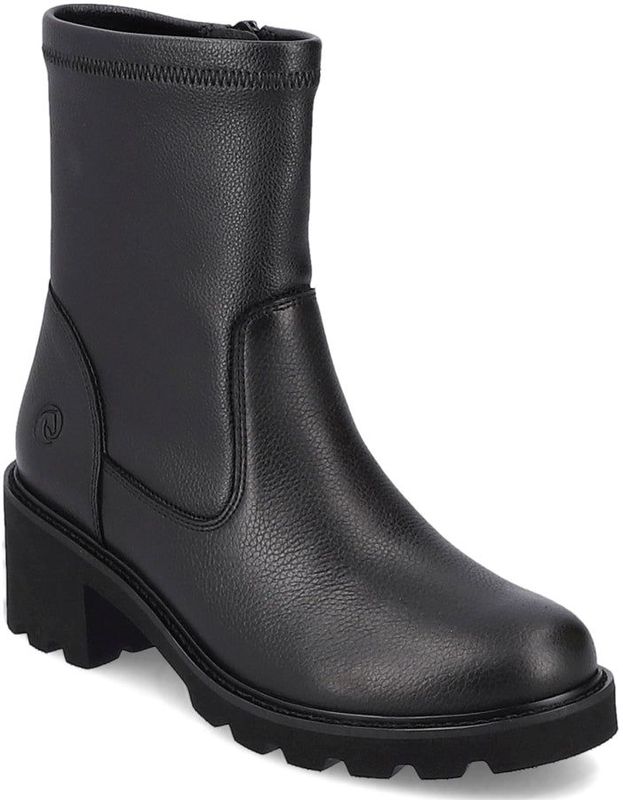 Remonte - Enkellaarzen - Zwart - Echt Leer - Gevoerd met Bont