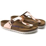 Birkenstock - Gizeh - Sandalen - Roze - Leer, Soft Footbed, Anatomisch Vormgegeven, Kurk-Latex Voetbed