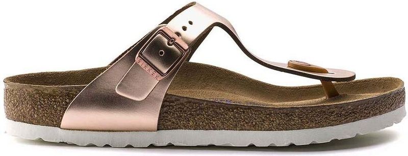 Birkenstock - Gizeh - Sandalen - Roze - Leer, Soft Footbed, Anatomisch Vormgegeven, Kurk-Latex Voetbed