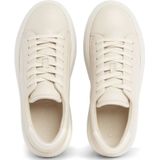 Calvin Klein - Lace-Up Flatform Sneakers - Beige - Leer