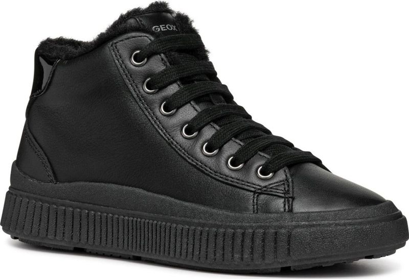 Geox - Laquinny Booties - Enkellaarsjes - Zwart - Leer en Polyester