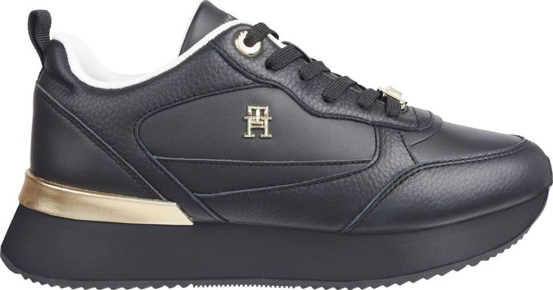 Tommy Hilfiger - Sneakers - Zwart - Leer