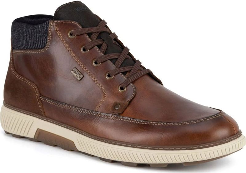 Rieker - Stan - Enkellaarsjes - Bruin - Leer - Waterafstotend