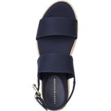 Tommy Hilfiger - MID Wedge Sandal - Espadrilles - Blauw - Katoen/Textiel - Plateauzool