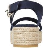 Tommy Hilfiger - MID Wedge Sandal - Espadrilles - Blauw - Katoen/Textiel - Plateauzool