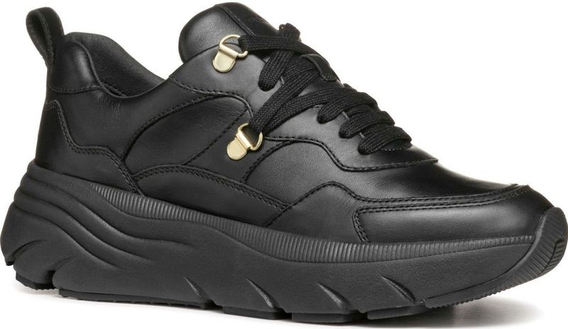 Geox D Diamanta E Sneakers voor dames, zwart, 36 EU